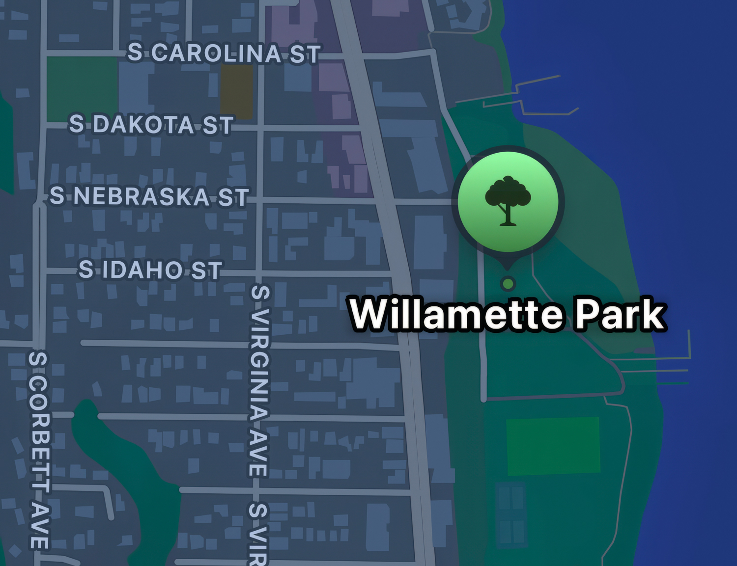 The correct Willamette Park!